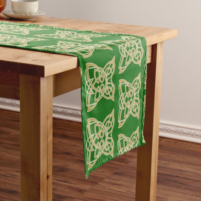 Intricate Gold Celtic Butterfly Pattern  Short Table Runner (In Situ)