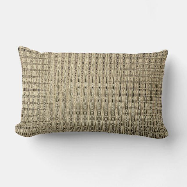 Intricate Gold Pattern Lumbar Pillow (Front)