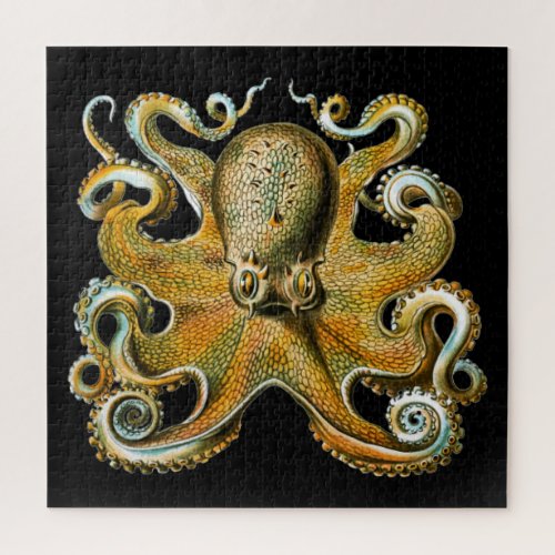 Intricate Golden Octopus Art Jigsaw Puzzle