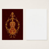 Intricate Golden Red Violin Design (Front & Back)