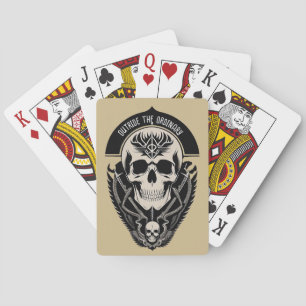 Intricate Gothic Skull Illustration Poker Cards