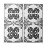 Intricate Gray Azulejos Style Neutral Ceramic Tile<br><div class="desc">Inspired by Portuguese Azulejos,  these beautiful neutral gray tiles make stunning backsplashes for kitchens and bathrooms. These can also be framed for hanging on walls as accent decor.</div>