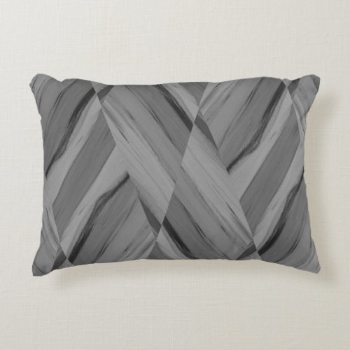 Intricate Gray Marble Pattern Accent Pillow