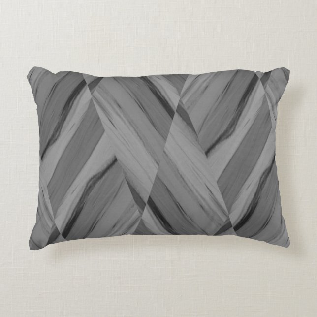 Intricate Gray Marble Pattern Accent Pillow (Front)