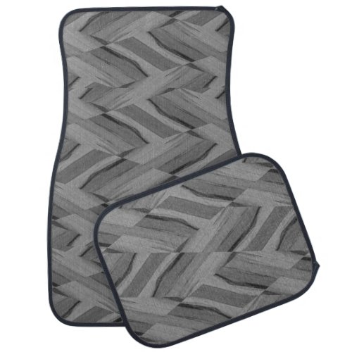 Intricate Gray Marble Pattern Car Floor Mat