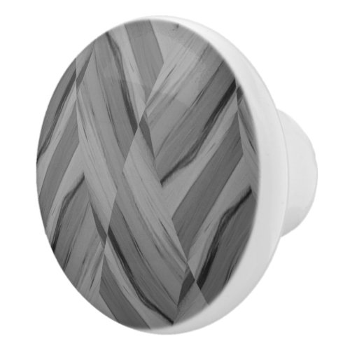 Intricate Gray Marble Pattern Ceramic Knob