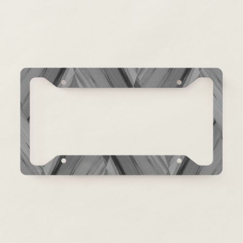 Intricate Gray Marble Pattern License Plate Frame