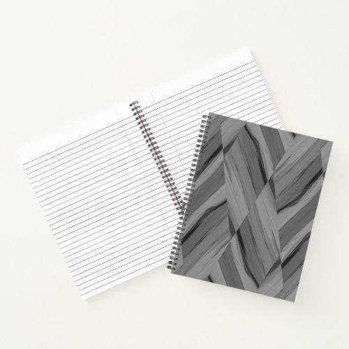 Intricate Gray Marble Pattern Notebook