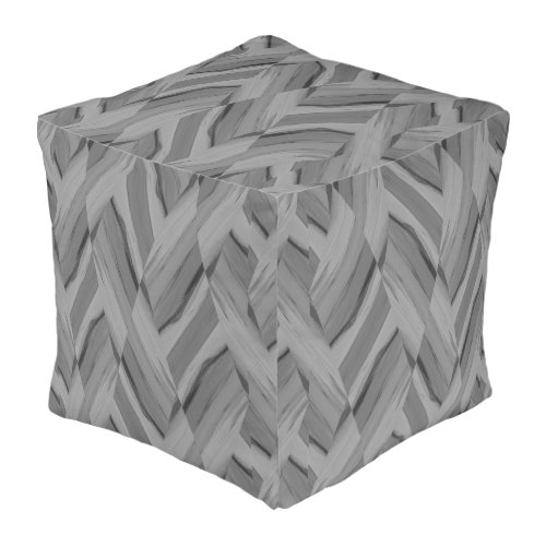 Intricate Gray Marble Pattern Pouf