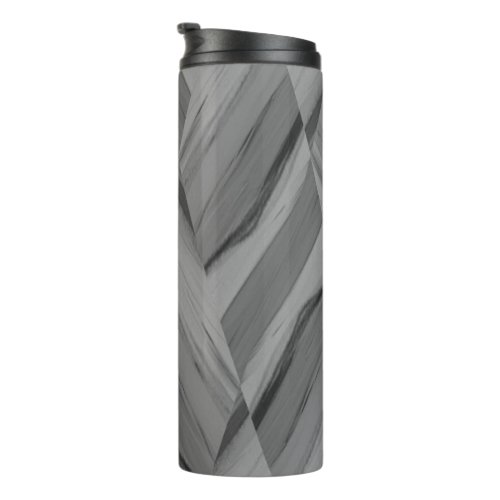 Intricate Gray Marble Pattern Thermal Tumbler
