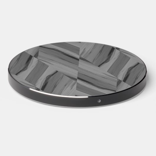 Intricate Gray Marble Pattern Wireless Charger (Front 2)