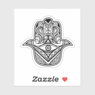 Intricate Hamsa Hand Evil Eye Vinyl Sticker