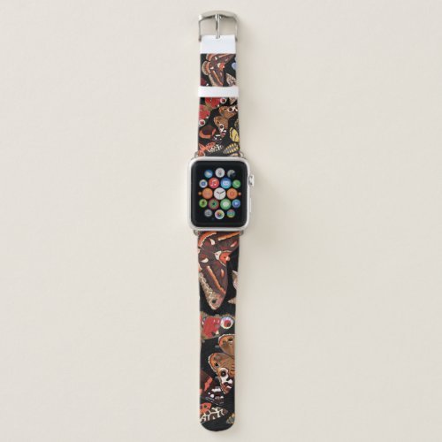 Intricate Insects Seamless Natural Pattern Apple Watch Band
