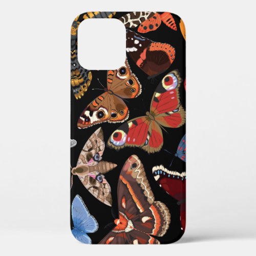 Intricate Insects Seamless Natural Pattern iPhone 12 Case