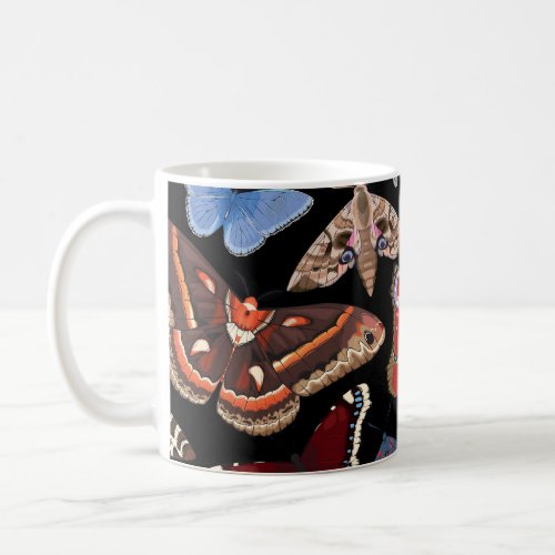 Intricate Insects Seamless Natural Pattern Coffee Mug