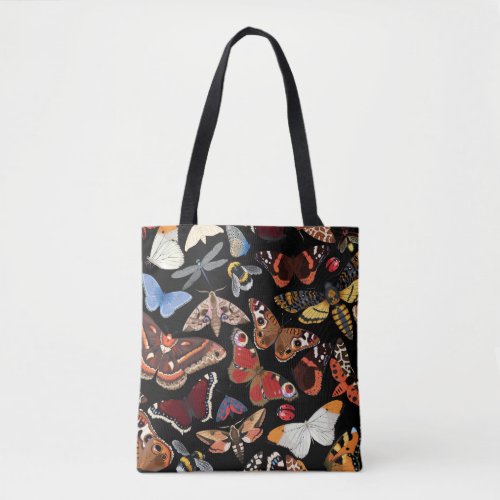Intricate Insects Seamless Natural Pattern Tote Bag