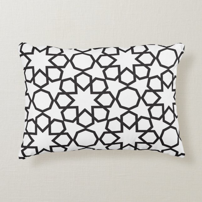 Intricate Islamic Patterns Accent Pillow (Front)