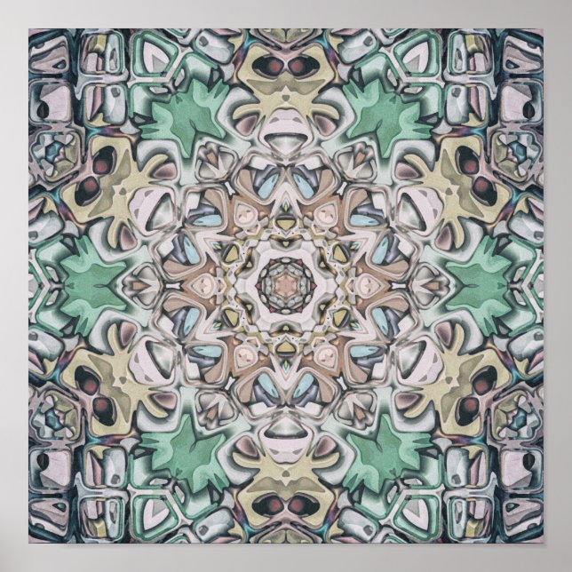 Intricate Kaleidoscope Pattern Poster (Front)