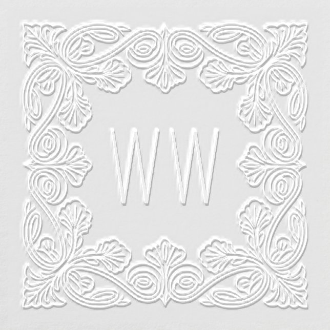 Intricate Leaf Monogram Embosser (Design)