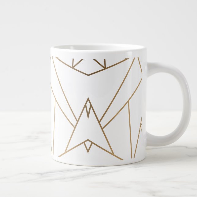 Intricate Lines  Giant Coffee Mug (Right)