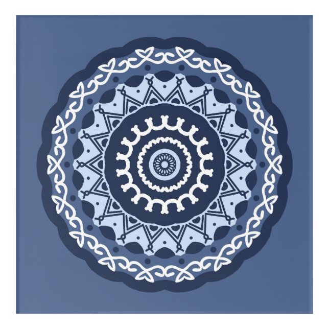 Intricate Mandala acrylic wall art (Front)