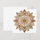 Intricate Mandala Floral Brown Tones Art (Front/Back)