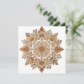 Intricate Mandala Floral Brown Tones Art (Standing Front)
