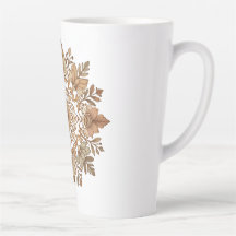 Intricate Mandala Floral Brown Tones Art