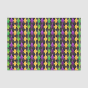 Intricate Mardi Gras Colors Diamond Argyle Tissue Paper