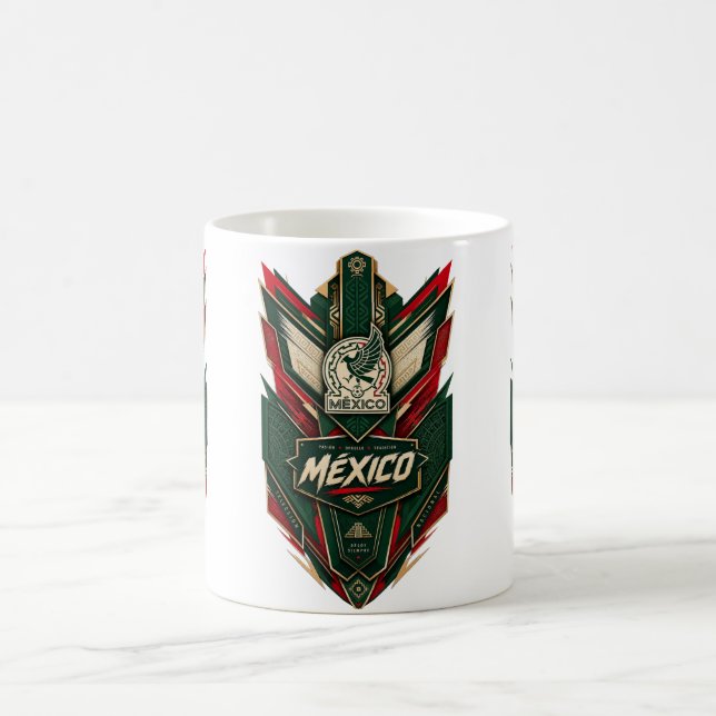 Intricate Mexican Themed Emblem Coffee Mug (Center)
