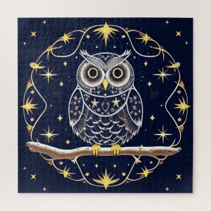 Intricate Night Owl Illustration Jigsaw Puzzle