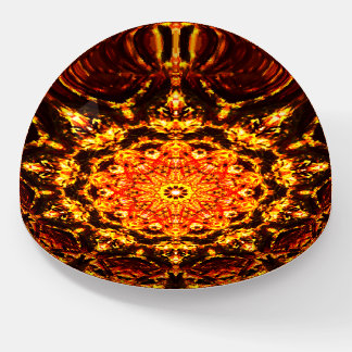 Intricate Orange Stars Paperweight
