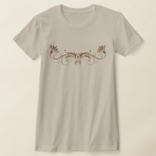 Intricate Ornate Floral Divider Swirl Design T-Shirt