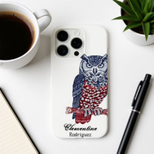 Intricate Owl Wood Carving iPhone 16 Pro Case