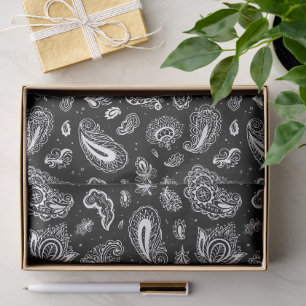 Intricate Paisley & Ornamental Floral Pattern Tissue Paper