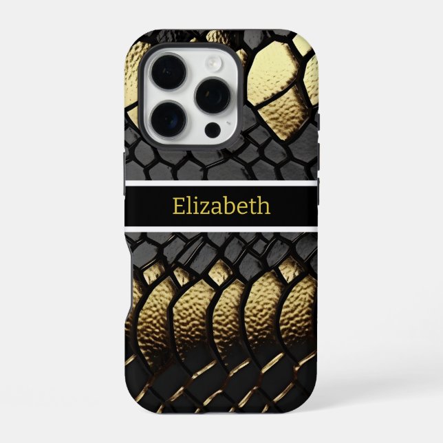 Intricate pattern of a snake's skin iphone case (Back)