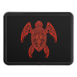 Intricate Red And Black Sea Turtle Hitch Cover at Zazzle