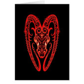 Intricate Red Aries Zodiac on Black (Front)