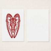 Intricate Red Aries Zodiac on White (Front & Back)