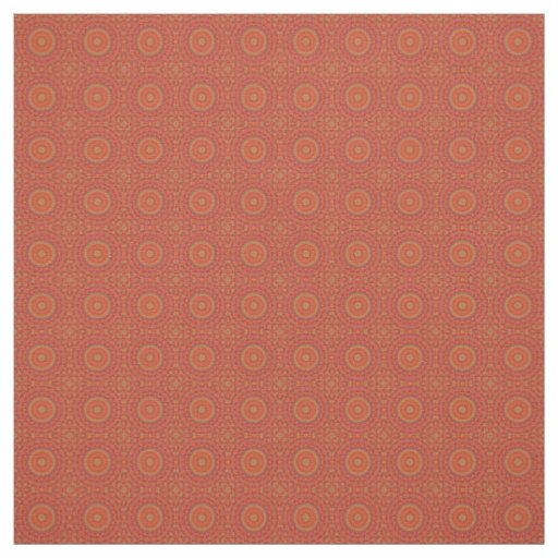 Intricate Red Pattern  With Accents of Lilac Fabric