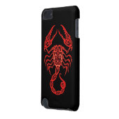 Intricate Red Scorpio Zodiac on Black iPod Touch (5th Generation) Cover (Back Left)