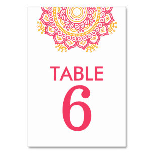 Intricate Setting Table Number