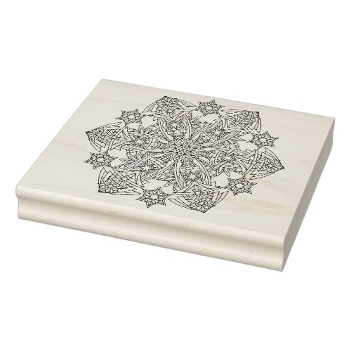 Intricate Snowflake Design Giant Rubber Stamp B