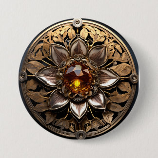 Intricate Steampunk Gears and Mechanisms in Multi- Button