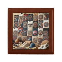 Intricate Tapestry Jewelry Box