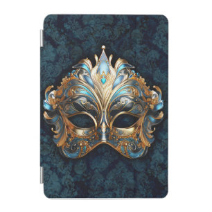 Intricate Teal and Golden Mask iPad Mini Cover