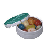 Intricate Teal Blue Libra Zodiac Jelly Belly Candy Tin (Opened)