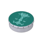 Intricate Teal Blue Libra Zodiac Jelly Belly Candy Tin (Side)