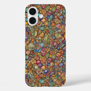 Intricate Tiny Seashells iPhone 16 Plus Case