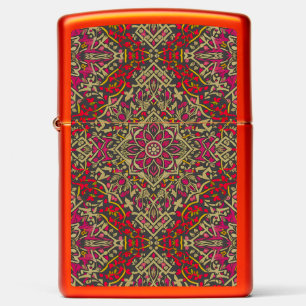 Intricate, Traditional Oriental Rug Motif Design Zippo Lighter